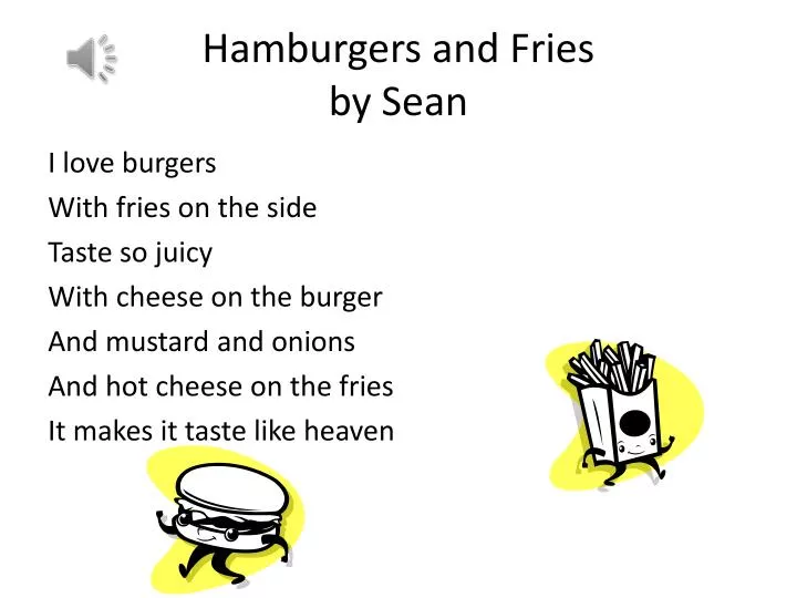 hamburgers and fries by sean