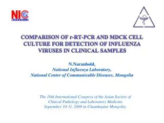 N.Naranbold, National Influenza Laboratory, National Center of Communicable Diseases, Mongolia