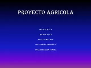 proyecto agricola