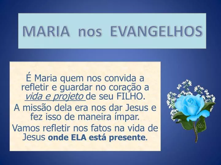 maria nos evangelhos