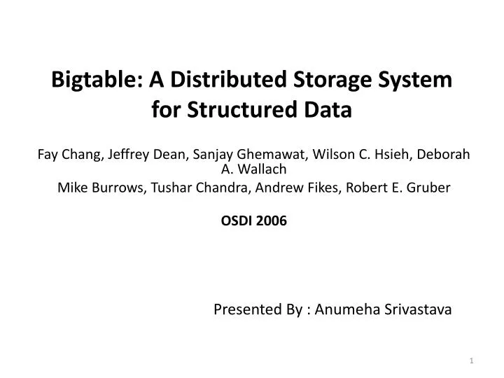 bigtable a distributed storage system for structured data