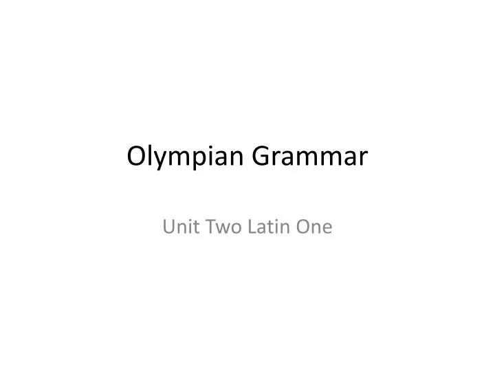 olympian grammar