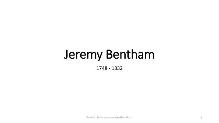 jeremy bentham