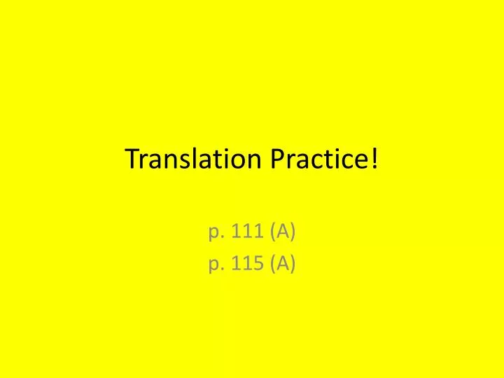 translation practice