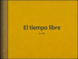 el tiempo libre