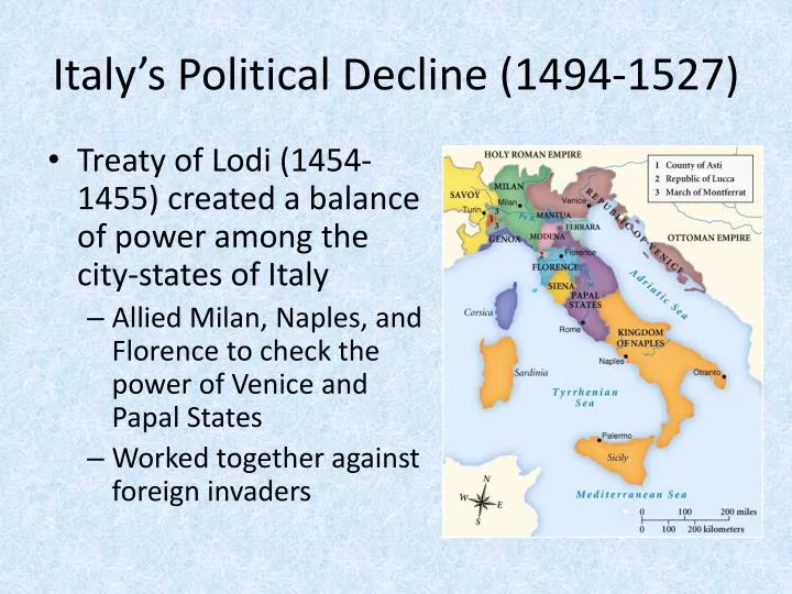 italy s political decline 1494 1527