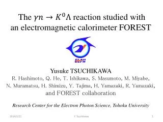 The reaction studied with an electromagnetic calorimeter FOREST