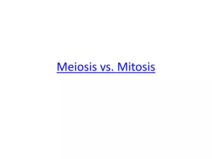 meiosis vs mitosis