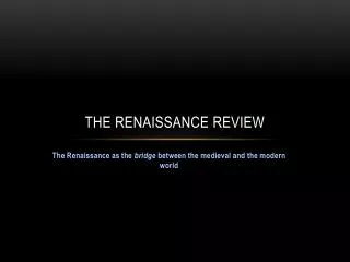 The Renaissance Review