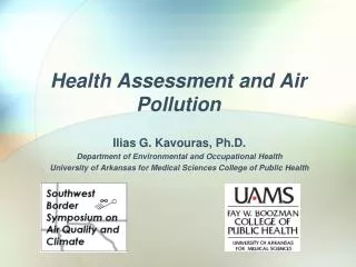 Health Assessment and Air Pollution