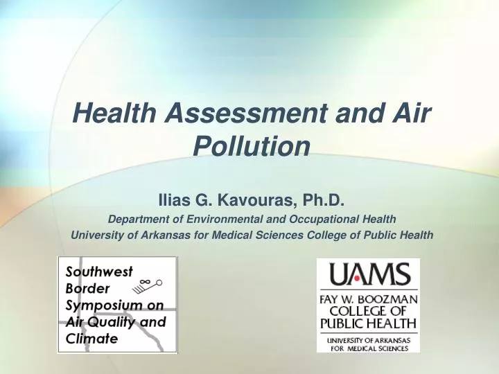 health assessment and air pollution