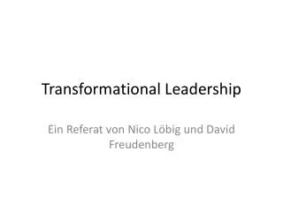 Transformational Leadership