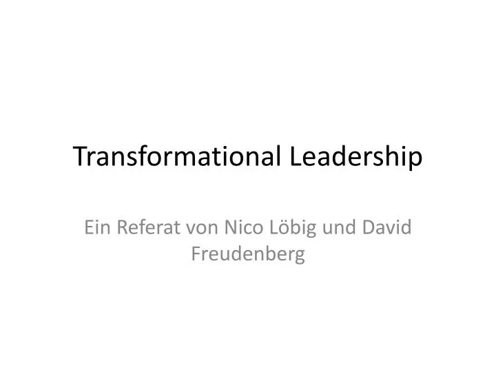 transformational leadership