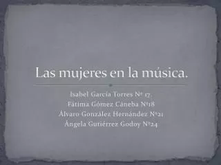 las mujeres en la m sica