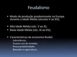 feudalismo