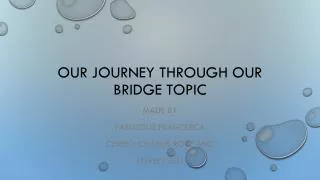 Our journey through our bridge topic