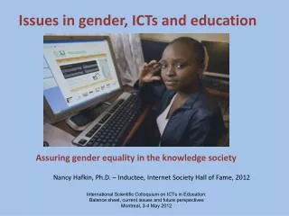 Issues in gender, ICTs and education