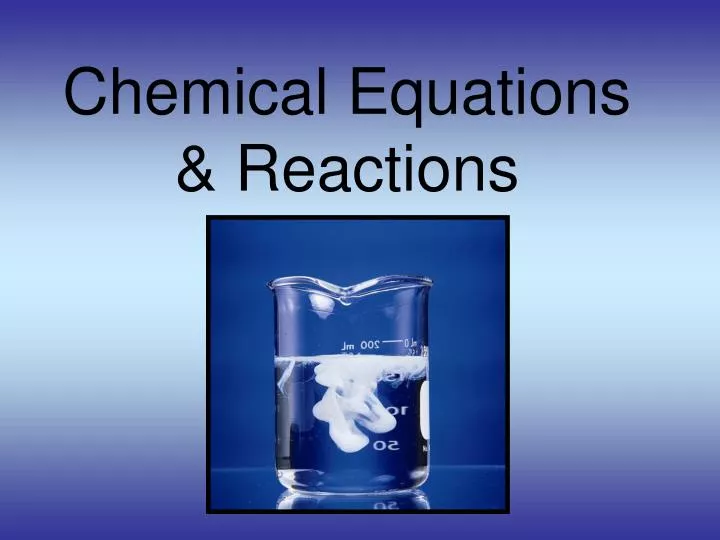 chemical equations reactions