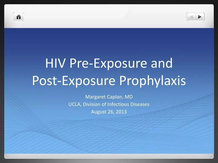 hiv pre exposure and post exposure prophylaxis