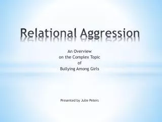 Relational Aggression