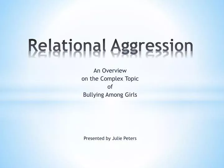 relational aggression