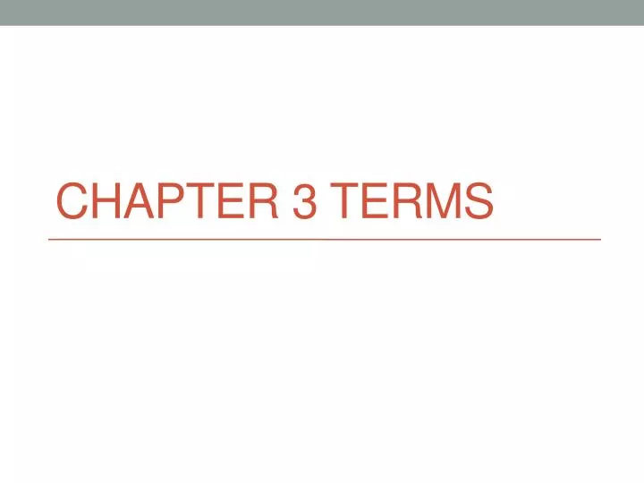 chapter 3 terms