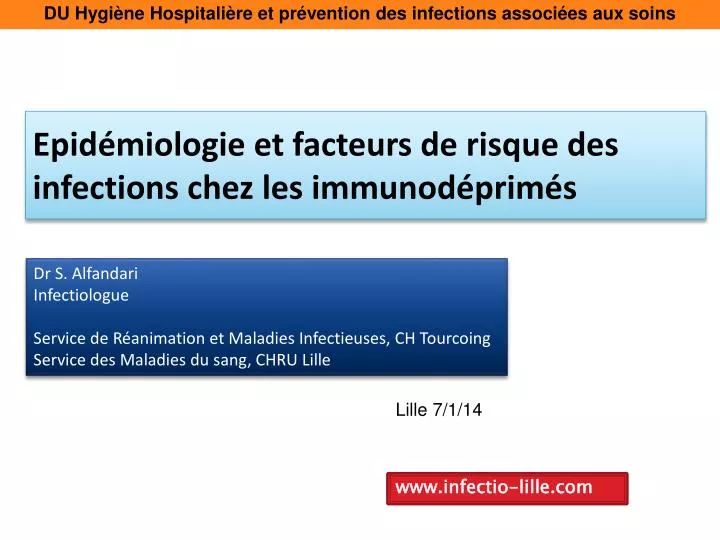epid miologie et facteurs de risque des infections chez les immunod prim s
