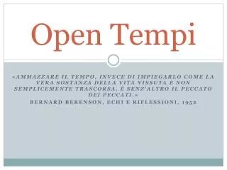 open tempi