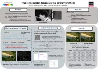 Precise line scratch detection with a contrario methods