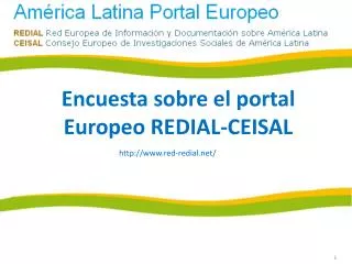 encuesta sobre el portal europeo redial ceisal