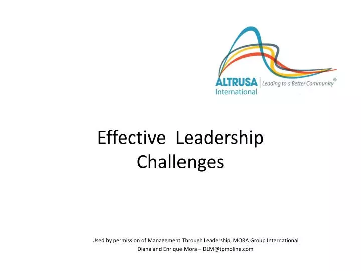 effective leadership challenges