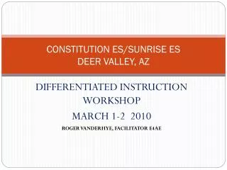 CONSTITUTION ES/SUNRISE ES DEER VALLEY, AZ