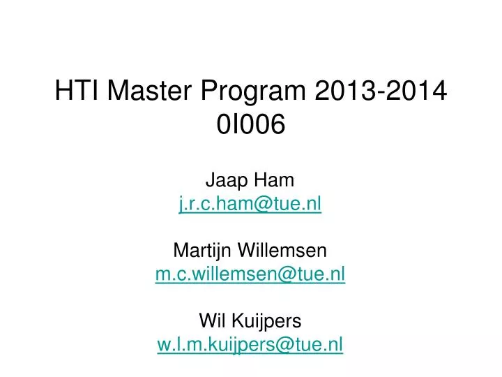 hti master program 2013 2014 0i006