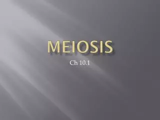 Meiosis