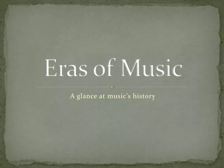 eras of music