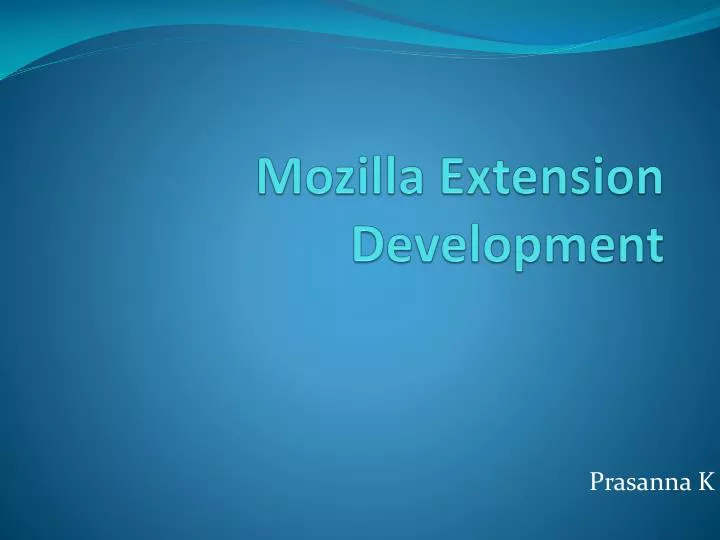 mozilla extension development
