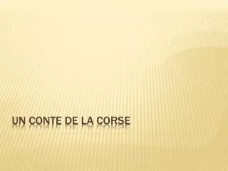 un conte de la corse
