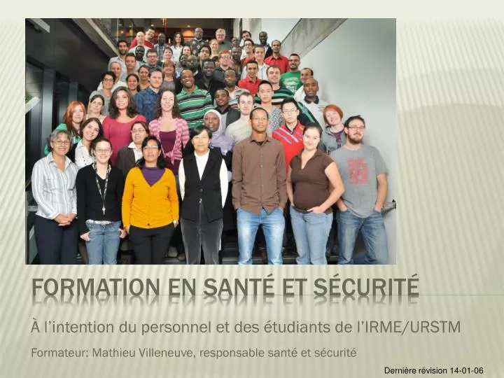 l intention du personnel et des tudiants de l irme urstm