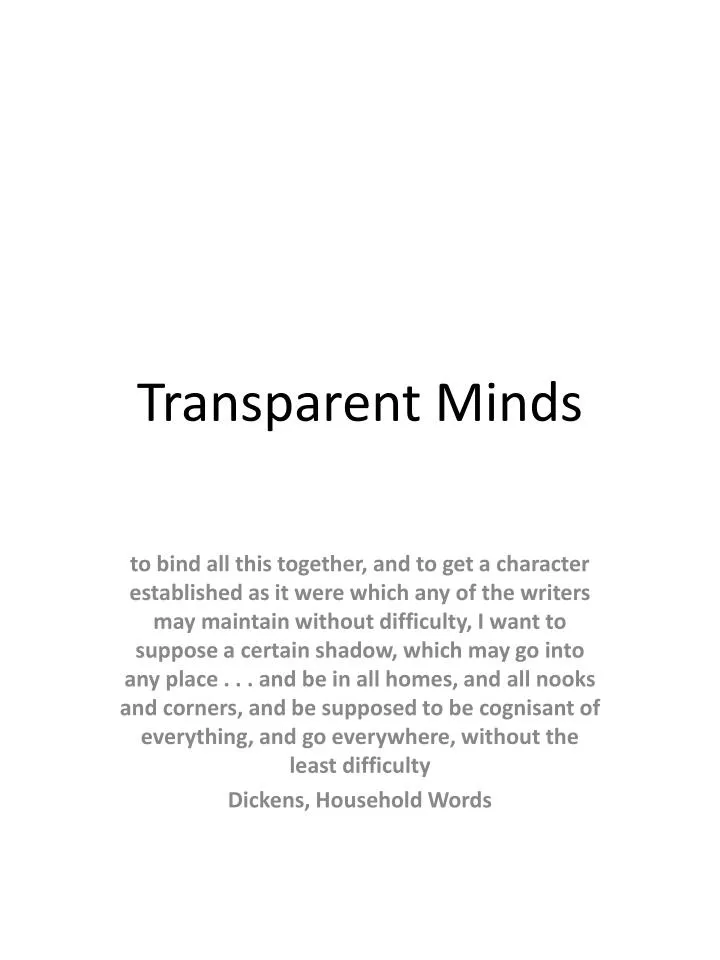 transparent minds