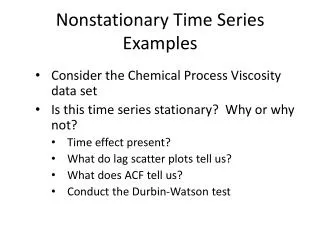 Nonstationary Time Series Examples