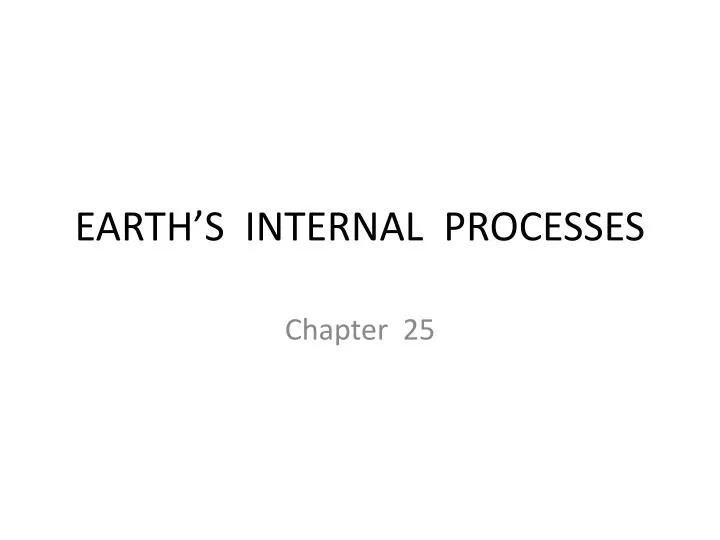 earth s internal processes