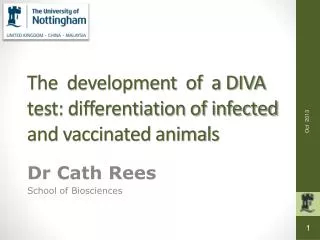 The development of a DIVA test: differentiation of infected and vaccinated animals