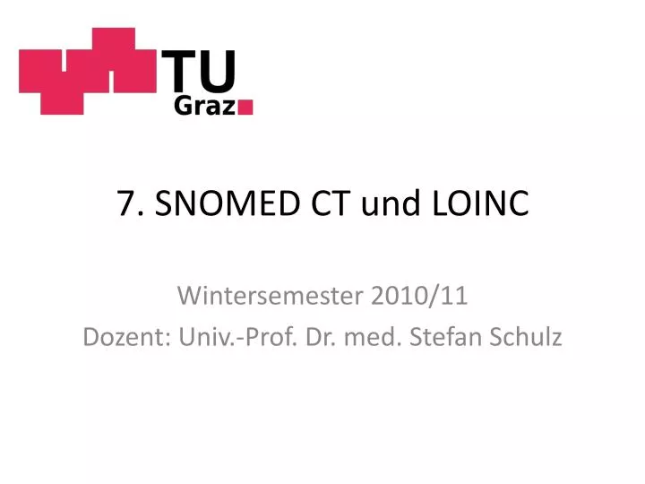 7 snomed ct und loinc