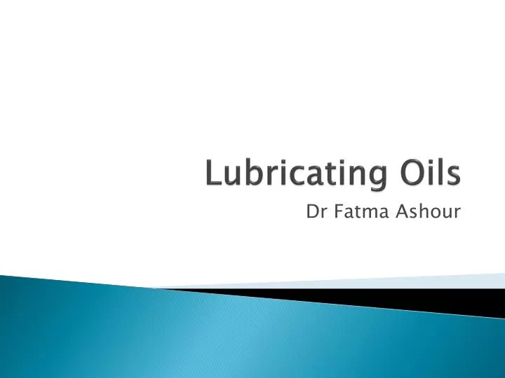 lubricating oils