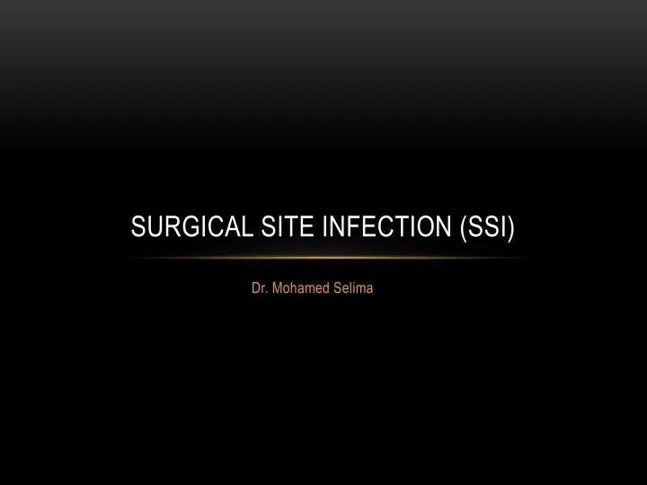 surgical site infection ssi