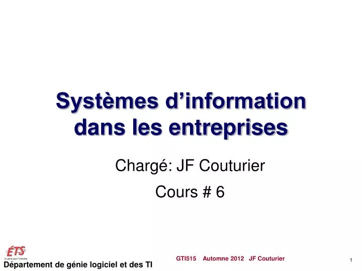 syst mes d information dans les entreprises