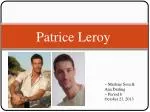Patrice Leroy - slide 1
