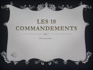 les 10 commandements