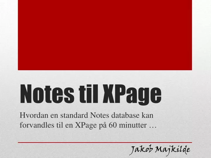 notes til xpage