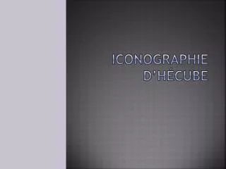 iconographie d h cube